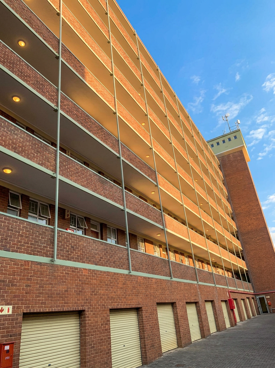 Balcony walkways along the Primula House residence block